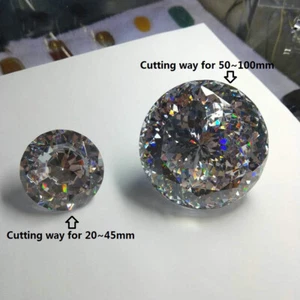50mm Round White AAAAA loose cz stone cubic zirconia gemstone Big Size - Picture 1 of 7