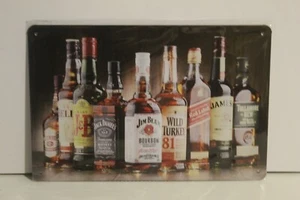 MWMS1 Mixed Bourbon & Whisky Metal Sign New 30 cm W X 20 cm H - Foto 1 di 2