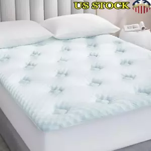 Memory Foam Mattress Topper Cooling Breathable Deep Pocket King Size Topper New - Picture 1 of 6