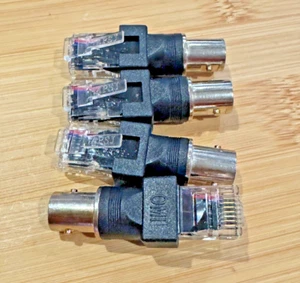 4pcs BNC Female to RJ45 Male Plug Adapter Coaxial Barrel Coupler RF Connector US - Picture 1 of 7