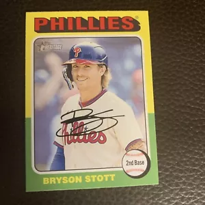 2024 Topps Heritage Bryson Stott #419 Philadelphia Phillies - Foto 1 di 2