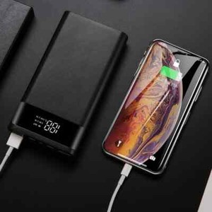 Power Bank 20000mAh LED Display Flashlight Fast Charging USB Phone Charger 2021