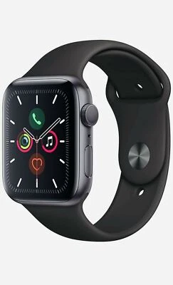 NEW Apple Watch Series 5 GPS Black Sport Band 40mm Space Gray Case MWV82LL/A - Image 1 of 4