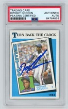 DWIGHT DOC GOODEN Signed Topps Turn back the Clock Baseball Card #661 PSA Auto