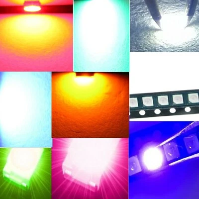 DIODI LED SMD 3528 ALTA LUMINOSITA' bianco rosso blu verde giallo rosa uv PLCC - Immagine 1 di 2