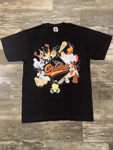 Vintage MLB Baltimore Orioles Looney Tunes T-shirt 1994 Size L - Picture 1 of 4