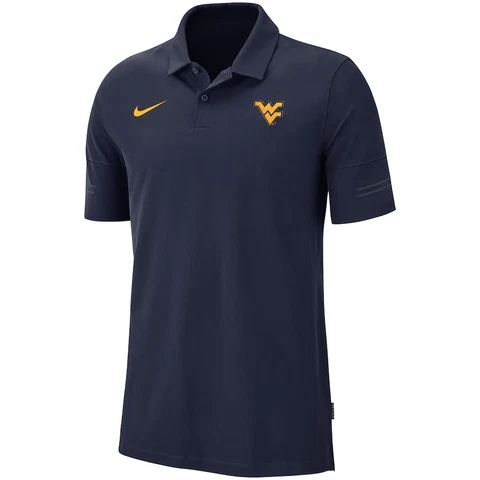 Used West Virginia Mountaineers Nike Sideline Coaches Performance Polo - Navy XL Cover