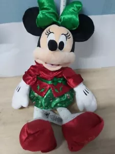 Disney Store Christmas Minnie Mouse Soft Plush Toy Stamped Disney Store 2019  - Picture 1 of 5