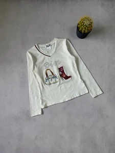 Very Rare Vintage Christian Dior Boutique Long Sleeve Shirt Embroidered Womens - Picture 1 of 11