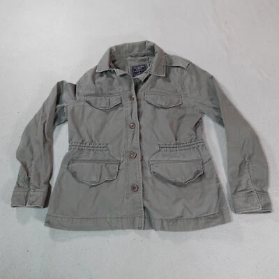 Chaqueta Abercrombie And Fitch Mujer Verde Mediana Militar Campo Safari Exterior Foto 1 de 4