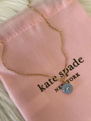 New Kate Spade candy drops round enamel pendant necklace blue great gift $48 - Image 1 of 4