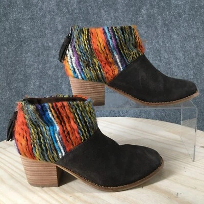 Toms Botas Mujer 7 Leila Botines Marrón Gamuza Tacón Borla 10006207 Foto 1 de 4