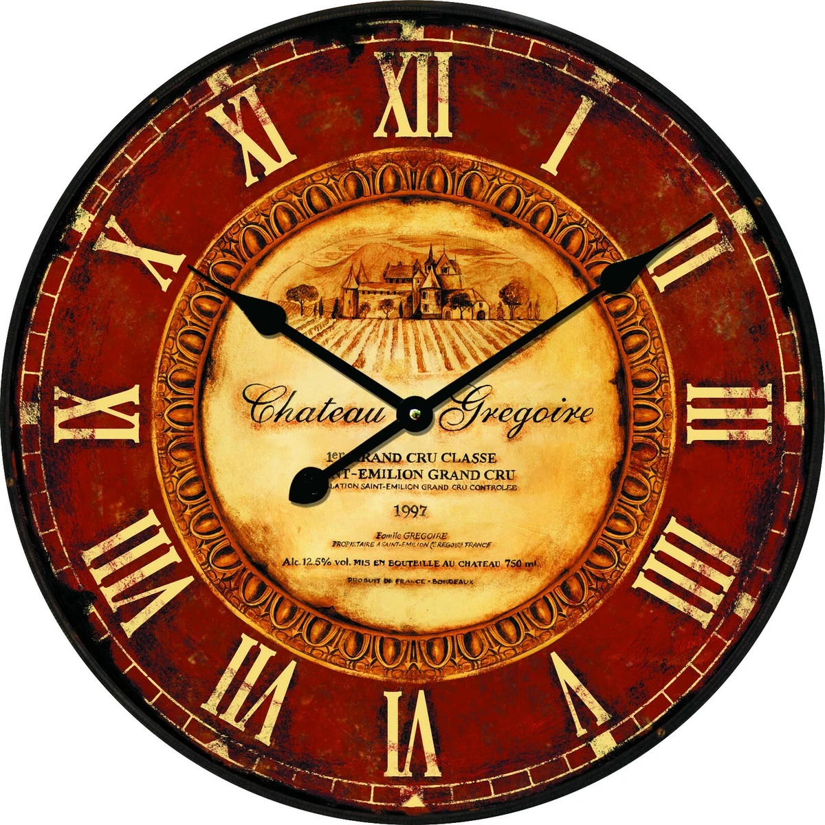 Technoline Jumbo Funk-Wanduhr – Ø 50 Cm, Metallrahmen, Mit Hintergrundbeleuchtung