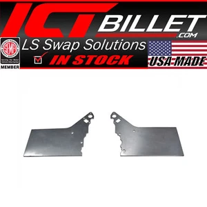 ICT Billet LS LS1 Front Engine Plate - 2pc Aluminum Chevy Motor Mount - Foto 1 di 1