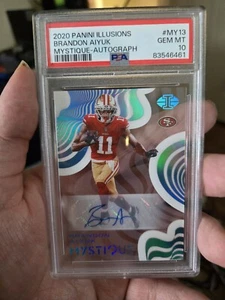 2020 Panini Illusions Mystique Autograph Brandon Aiyuk /25 Auto RC PSA 10 GEM WR - Picture 1 of 2