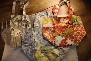 Bolso de Mano Reutilizable Compras de Comestibles Hecho a Mano Muestras de Tapicería OK U ELIGES - Imagen 1 de 141