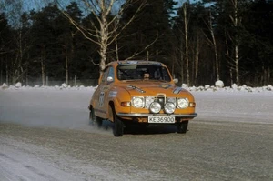 Stein Anders Grondal Arve Herstrom Saab96 V4 Swedish Rally Februar- Old Photo - Picture 1 of 1