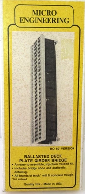 Micro- Engineering #75-507 HO SCALE DECK GIRDER BRIDGE 50' BALLASTED - Image 1 of 2