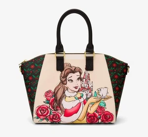 Loungefly Disney Beauty And The Beast Belle Red Roses HOLIDAY Satchel Crossbody - Picture 1 of 4