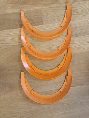 Лот из 4 винтажных оранжевых изгибов Redline Hotwheels Era 180 градусов - Изображение 1 из 4