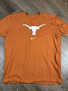 Nike Center Swoosh Texas Long Horns T-Shirt Men's Large Burnt Orange - Picture 1 of 6