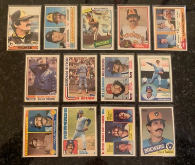 LOTE DE TARJETAS ROLLIE FINGERS (TODOS LOS TOPPS)..........13 DIFERENTES Foto 1 de 2