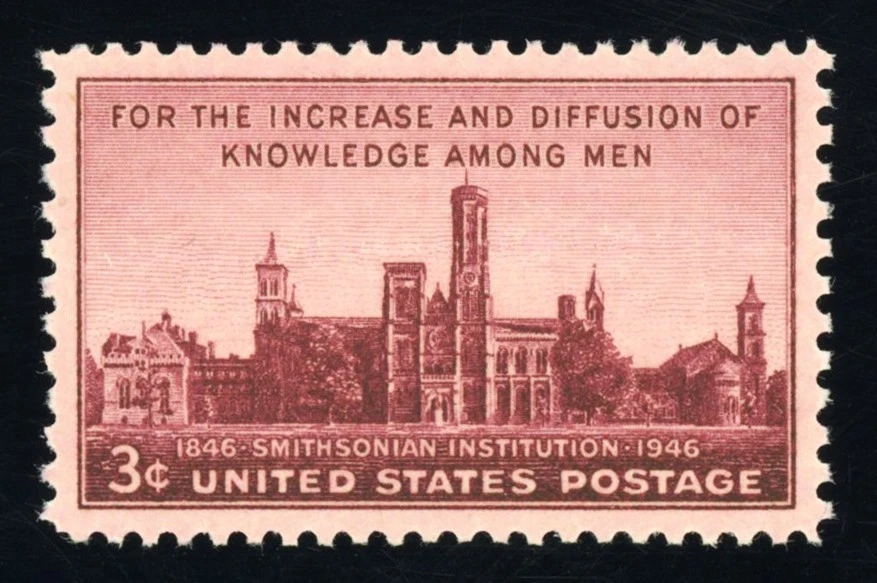 #943, 3c Smithsonian, GEM-NH, pristine, 2011 PSE (graded 100-nh) - PERFECT ! - Image 1 of 1