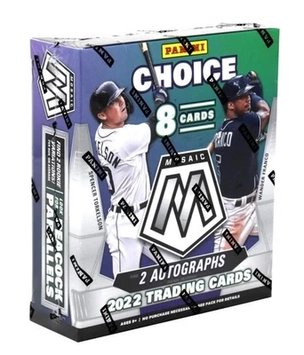 Caja de pasatiempos de béisbol 2022 Panini Mosaic Choice — ¡2 autógrafos por caja! — Precintado Foto 1 de 2