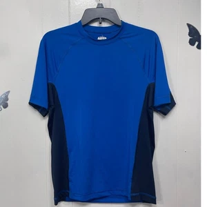 Camisa de ropa deportiva Lands End para hombre pequeña azul negra bloques de color que absorbe la humedad nueva - Imagen 1 de 8