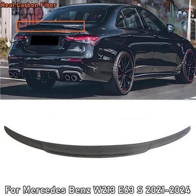 Alerón trasero de fibra de carbono real para Mercedes Benz W213 E63 S 2021-2024 Foto 1 de 4