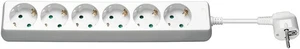 3 x multiprise 6 prises, 5 m, blanc; 6 x prise de contact de protection; longueur de câble; 5 m - Photo 1/3