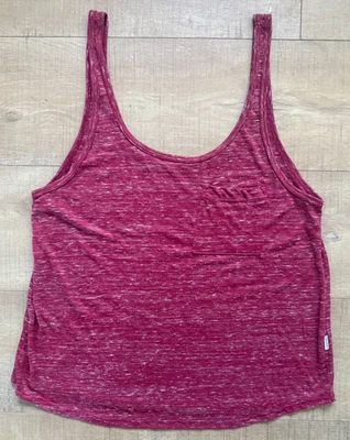 VOLCOM washy white RED Women's Tank Top with Front Pocket MED 2014 - Image 1 of 4