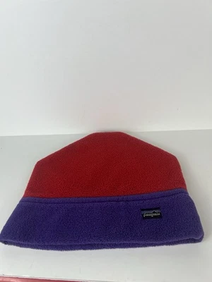 Patagonia Unisex Grande Vintage Polar Gorro Esquí Invierno Sombrero Hecho en EE. UU. Rojo Púrpura Foto 1 de 4
