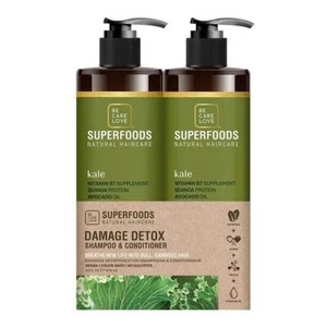 Be Care Love SuperFoods Kale Damage Detox Shampoo & Conditioner 33 oz Duo Set - Picture 1 of 4