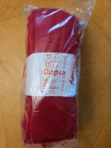 NWT HANNA ANDERSSON BRIGHT KIDS BASICS RED RIBBED FOOTED TIGHTS 120 6 7 - Picture 1 of 4