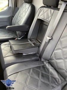 TAILORED FRONT SEAT COVERS For FORD TRANSIT Mk8 2017 - 2025 ARTIFICIAL LEATHER - Picture 1 of 11