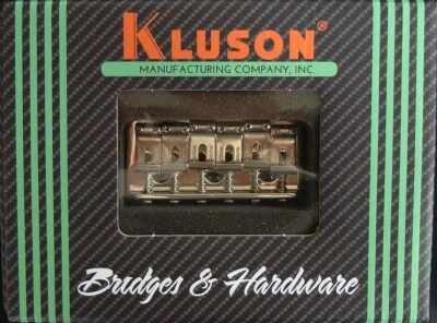 Kluson® KVB-N Replacement Hardtail Bridge For Vintage Fender® Strat, Nickle - Image 1 of 4