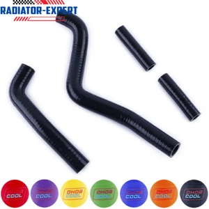 For 1994-2002 01 Kawasaki KX125 kx 125 Coolant Silicone Radiator Hose Kit Black - Picture 1 of 5