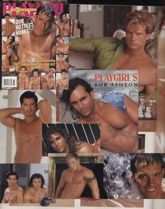 PLAYGIRL HOTTEST HUNKS SPECIAL 91 MAN OF YR REID! ROB ASHTON TWIN SNAKES CAMPUS - Picture 1 of 2