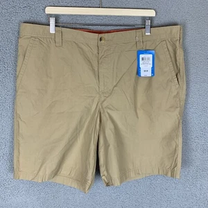 Columbia Shorts Mens 42 Khaki Washed Out 10" Chino 100% Cotton NWT - Picture 1 of 6