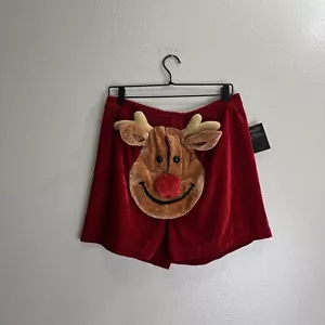 Reindeer Intimo Velvet Shorts Size Medium Sleepwear - Picture 1 of 7