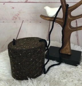 Borsa a tracolla con perline in bronzo smerlato - Foto 1 di 8