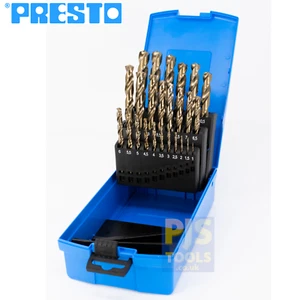 Presto 09501M25 1-13mm x 0.5mm heavy duty cobalt steel HSCO jobber drill set - Picture 1 of 1