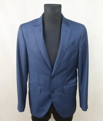 HACKETT BLAZER AZUL MARINO A MEDIDA PARA HOMBRE HM422357 PIEL DE TIBURÓN M ta... - Imagen 1 de 4