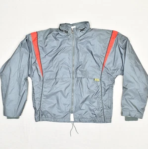 Asics Men's Full Zip Windbreaker Jacket Lined Nylon Gray Size M Gore Tex Vintage - Picture 1 of 8
