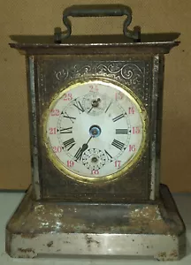 ANTICO OROLOGIO DA CARROZZA , EPOCA VITTORIANA , 800 CON CARILLON - Foto 1 di 21