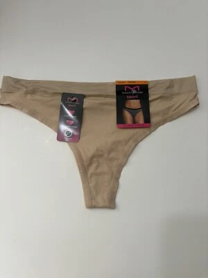 Bragas de bikini Maidenform tiro bajo No Show Dream Thong 5 pequeñas nuevas con etiquetas beige Foto 1 de 4