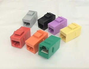 Acoplador conector Ethernet Multi Keystone RJ45 hembra/hembra CAT6 - 7 colores - Imagen 1 de 3