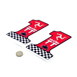 Isle of Man TT Stickers No 1 Decal Car Motorcycle Vinyl 100mm x2 Manx TT Helmet - Picture 1 of 1