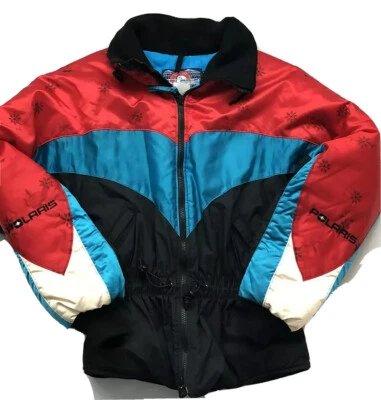 Polaris Jacket Women Medium Snowmobile Winter Coat USA Union Made VTG Racing - Image 1 of 4